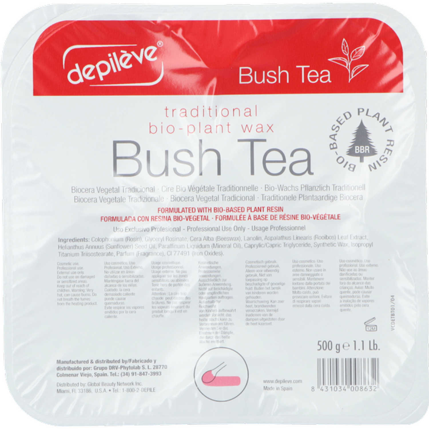 DEPILEVE CIRE TRADITIONNELLE BUSH TEA 2X500G