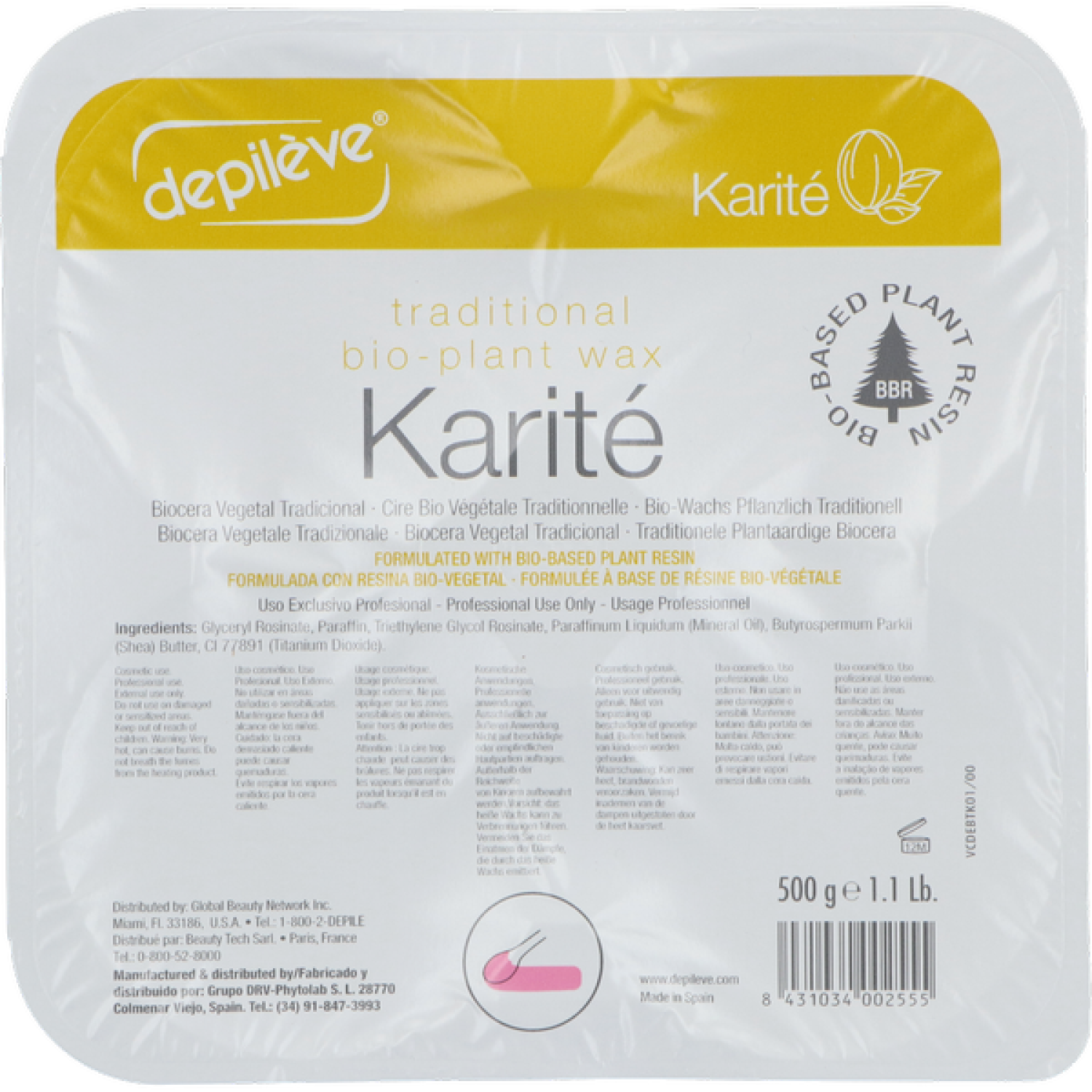 DEPILEVE CIRE TRADITIONNELLE KARITE 2X500 G