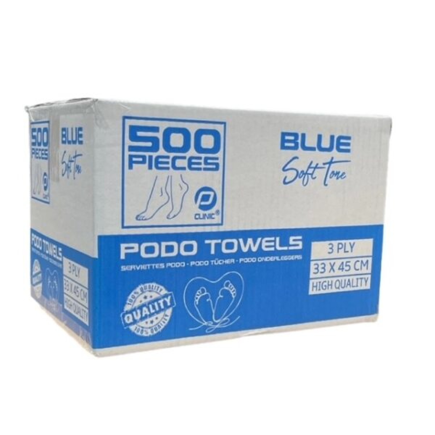 SERVIETTES EXTRA 3 PLIS BLEUES 33X45CM P/500