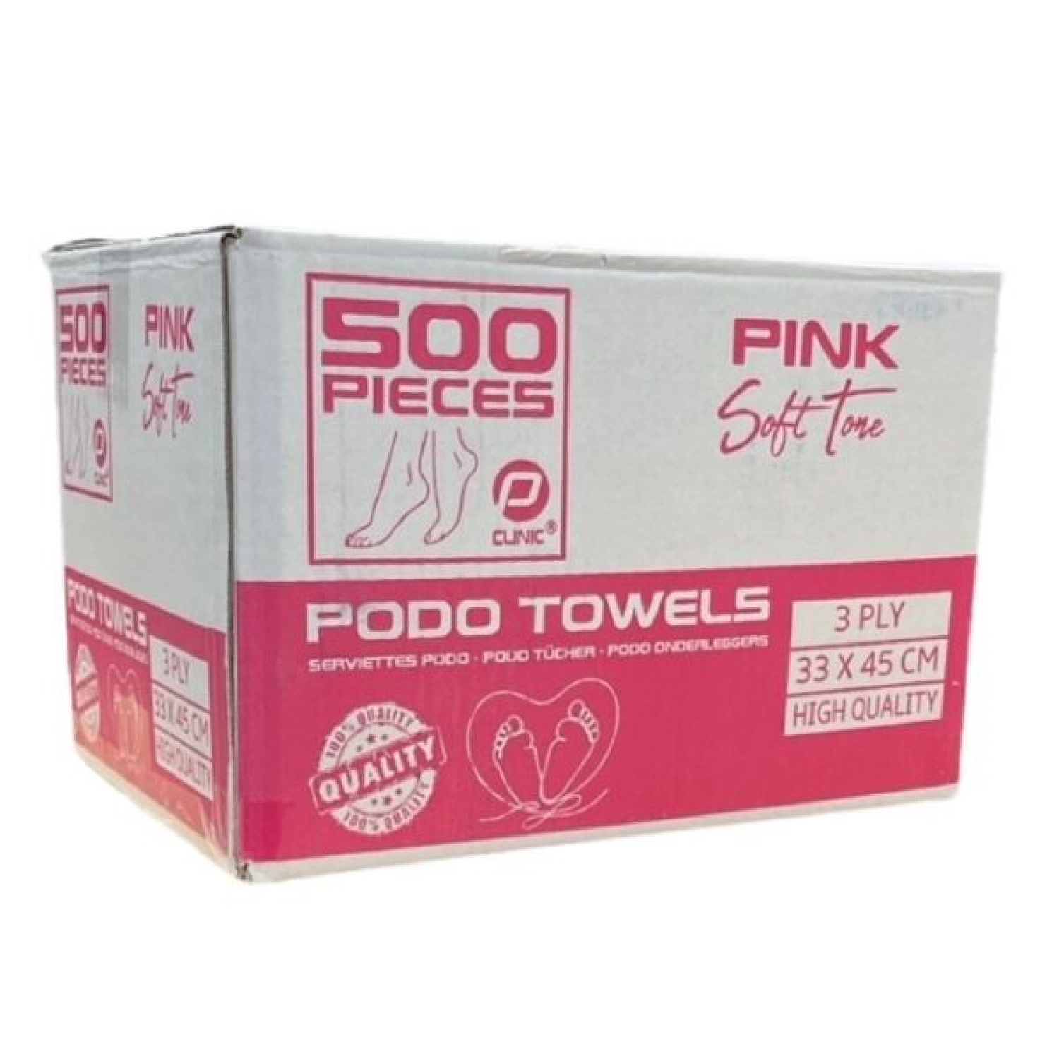 SERVIETTE EXTRA ROSE 33X45CM P/500
