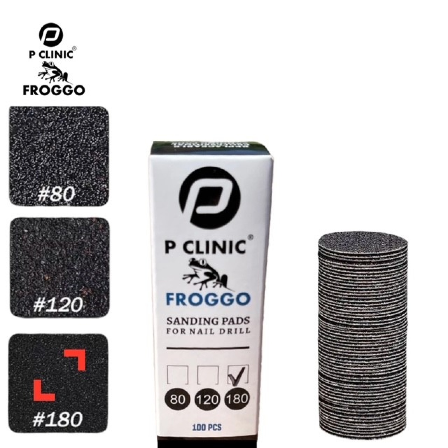DISQUES FROGGO POUR ELIMNATION DES CALLOSITES GRAIN FIN 180 P/100